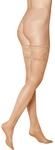 KUNERT Damen Halterlose Str&uuml;mpfe Satin Look 20 breites Spitzenband 20 DEN Cashmere