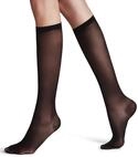 FALKE Damen Vitalize 20 Den W Kh Transparent Mit Kompression Kniestr&uuml;mpfe, Schwarz