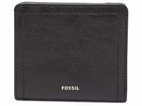 Fossil Brieftasche für Frauen Logan, Leder/Polyurethanbesatz Bifold schwarz 10,2 cm