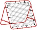 HOMCOM Rebounder f&uuml;r Fu&szlig;ball, Stufenlos Verstellbar 84 x 84 cm Rot