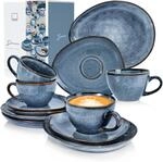 S&Auml;NERG | Kaffeeservice Darwin 12 tlg, Kaffeegeschirr 4 Personen, Steingut...