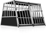 CADOCA&reg; Hundetransportbox Aluminium Hundebox Kofferraum robust verschlie&szlig;bar