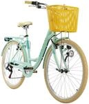 KS Cycling Damenfahrrad 26'' Cantaloupe Mint mit Korb Dacapo RH 48 cm