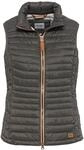 camel active Damen kurze leichte Steppweste mit elastischen B&uuml;ndchen Khaki,