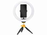 Kodak Selfie LED Ringlicht mit Stativ für alle Smartphones (25cm Durchmesser,