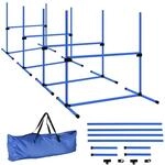 PawHut Agility H&uuml;rdenset Slalom Stangen Hunde Training Set 4 x H&uuml;rden,...