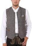 Kr&uuml;ger Herren Trachten Weste, Modell: Platzhirsch, Art.-Nr. 091501-0-0044, 50, grau
