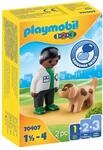 PLAYMOBIL 1.2.3 70407 Tierarzt mit Hund Ab 18 Monaten