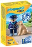 PLAYMOBIL 1.2.3 70408 Polizist mit Hund, Ab 1,5 bis 4 Jahre, Multicolor, Ab 18