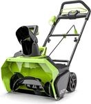 Greenworks GD40ST Einstufige Akku Schneefr&auml;se mit b&uuml;rstenlosem Motor, 51 cm