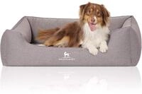 Knuffelwuff Orthop&auml;disches Hundebett Leano aus Velours mit Handwebcharakter XL 105 x