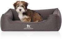 Knuffelwuff Orthop&auml;disches Hundebett Leano aus Velours mit Handwebcharakter M-L 85 x