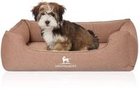 Knuffelwuff Orthop&auml;disches Hundebett Leano aus Velours mit Handwebcharakter M-L 85 x