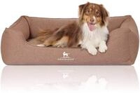 Knuffelwuff Orthop&auml;disches Hundebett Leano aus Velours mit Handwebcharakter