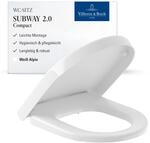 Villeroy & Boch WC-Sitz Subway 2.0 (Toilettensitz weiss, mit Scharnieren aus