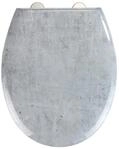WENKO 23577100 Premium WC-Sitz Concrete (Toiletten-Sitz mit Absenkautomatik, 300 kg