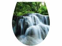 WENKO WC-Sitz Hochglanz Acryl Waterfall, High Gloss Oberfläche, hygienischer