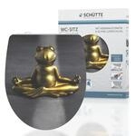 Sch&uuml;tte WC-Sitz Duroplast HG RELAXING FROG, Hochgl&auml;nzender Toilettensitz mit