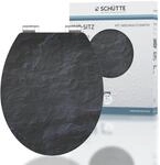 SCH&Uuml;TTE WC-Sitz BLACK STONE mit Absenkautomatik aus Holz, Design Toilettendeckel mit