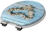 SCH&Uuml;TTE WC-Sitz Holzkern HG SHELL HEART, Hochglanz Toilettensitz mit