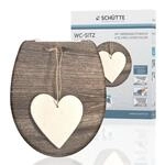 SCH&Uuml;TTE WC-Sitz HEART mit Absenkautomatik und Schnellverschluss aus Duroplast,