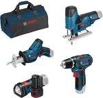 Bosch Professional 12V System Akku Bohrschrauber GSR 12V-15 + S&auml;bels&auml;ge GSA 12V-14