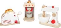 small Foot 3 teiliges K&uuml;chenger&auml;te-Set f&uuml;r Kinderk&uuml;che, Kaffemaschine, Toaster