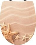 Cornat WC-Sitz "Sand" - Au&szlig;ergew&ouml;hnliche 3D-Optik - Pflegeleichter Thermoplast -