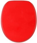 WC Sitz, hochwertige Oberfl&auml;che, einfache Montage, stabile Scharniere, Rot