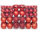 vidaXL 100x Weihnachtskugeln 3/4/6cm Rot Christbaumkugel Weihnachten Deko