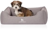 Knuffelwuff Orthop&auml;disches Hundebett Leano aus Velours mit Handwebcharakter M-L 85 x