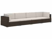 vidaXL Garten Sofagarnitur 4-TLG. mit Auflagen 4er Sofa Couch Lounge Gartensofa