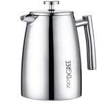 720&deg;DGREE Edelstahl French Press Sunrise - 1Liter - BPA-Frei - Kaffeebereiter,