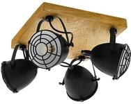 EGLO Deckenlampe Gatebeck, 4 flammige Deckenleuchte Vintage, Industrial | Retro,