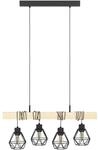 EGLO Pendellampe Townshend 5, 4 flammige Vintage Pendelleuchte im Industrial Design,