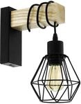 EGLO Wandlampe Townshend 5, 1 flammige Vintage Wandleuchte im Industrial Design,