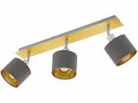 EGLO Deckenlampe Valbiano, 3 flammige Deckenleuchte, Deckenstrahler aus Metall und