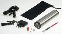 ChiliTec 21329 Hochleistungs Luftpumpe mit LiIon Akku Display, Druckeinstellung,