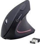 Renkforce RF-WM-322 Ergonomische Maus Funk Optisch Schwarz 5 Tasten 1600 DPI