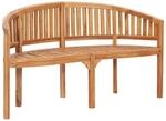 vidaXL Bananenbank 151 cm Massivholz Teak