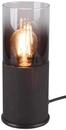 Trio Leuchten Tischleuchte Robin 510600132, Metall Schwarz matt, Glas rauchfarbig,