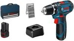 Bosch Professional 12V System Akku Bohrschrauber GSR 12V-15 (inkl. 2x 2.0Ah Akku,
