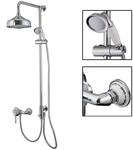 PaulGurkes Aufputz Duschsystem Retro Nostalgie Regendusche Set, Messing...