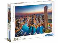 Clementoni 31814 Yachthafen von Dubai – Puzzle 1500 Teile ab 9 Jahren, buntes