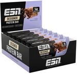 ESN Designer Bar Box, Fudge Brownie, 12 x 45 g, der ideale Snack mit bis zu 14 g