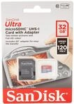 SanDisk Ultra 32GB microSDHC Memory Card + SD Adapter with A1 App Performance...
