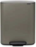 Brabantia 211546 Treteimer Bo, 2 x 30L, Platin