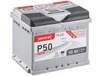 Accurat Plus P50 Autobatterie - 12V, 50Ah, 510A, zyklenfest, wartungsfrei, 35%...