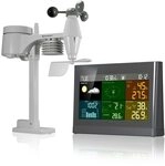 Bresser Wetterstation Funk mit Au&szlig;ensensor Wetter Center mit 5-in-1 Au&szlig;ensensor