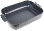 Peugeot Appolia Rechteckige Auflaufform mit Griffen, Keramik, Schiefer / Grau,
